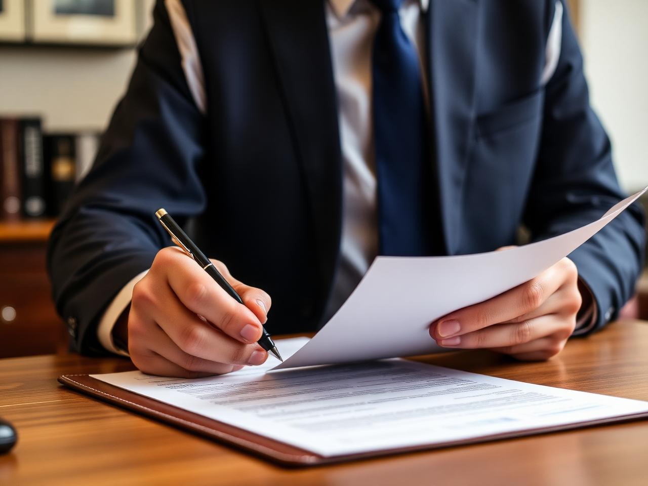 Landlord reviewing tenancy documents